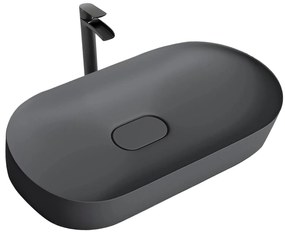Rea Iris, umývadlo na dosku z konglomerátu 700x355x105 mm, šedá matná, REA-U4306