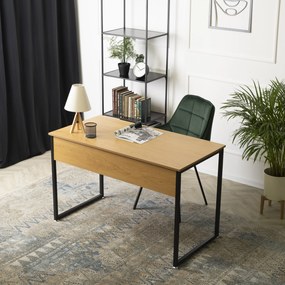 Písací stôl Ross 120 cm dub zlatý/čierny