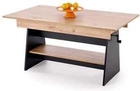 Konferenčný stolík Celina, dub artisan / čierna