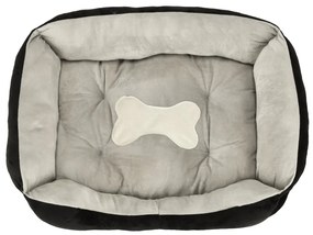 KIK Pelíšek pro psy 60x45x15cm bílý a černý