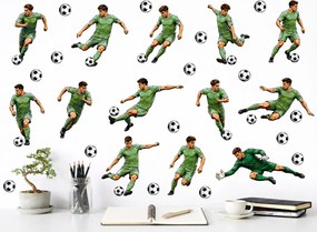 Sada futbalistov, farba podľa želania futbalové nálepky na stenu list 45 x 44 cm