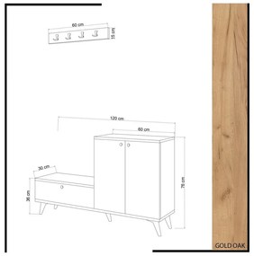Predsieňová zostava Evva White and Oak