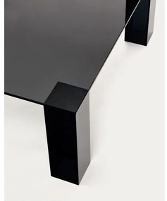 Tmavosivý sklenený konferenčný stolík 85x85 cm Adularia – Kave Home