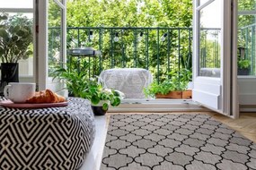 Koberec SIZAL FLOORLUX 20607 marokánsky - strieborný / čierny