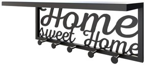 Nástenný vešiak s policou HOME SWEET HOME 70