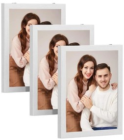 Sada 3 ks plávajúcich fotorámikov, biele