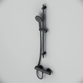 Ručná sprchová súprava AM.PM X-Joy F428XA46 s termostatickou sprchovou batériou, čierna