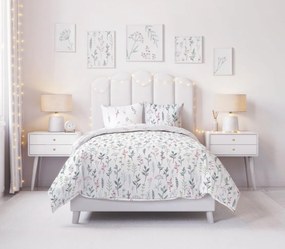 Bavlněné povlečení Primavera 002 160x200 cm + 2x 70x80 cm bílé/vícebarevné