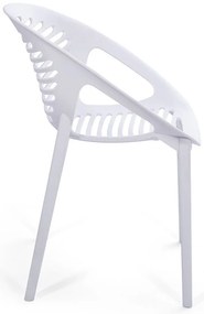 Záhradná jedálenská súprava pre 6 osôb s bielou stoličkou Joanna a stolom Strong, 210 x 100 cm