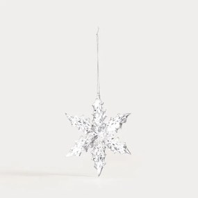 Závesná vianočná dekorácia ASTRE strieborná vločka 755255