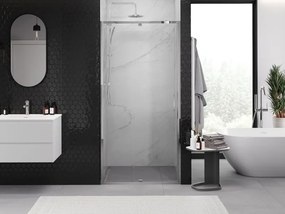 Mexen Exo, 1-krídlové dvere do otvoru 90x200 cm, 6mm číre sklo, chrómový profil, 819-090-000-01-00
