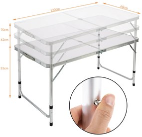 InternetovaZahrada Kempingový set 5-dielny - biely