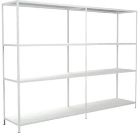 Kovový regál rozširovací Schulte 4516-W 1800x2400x500 mm, 8 políc, nosnosť 680 kg, biely