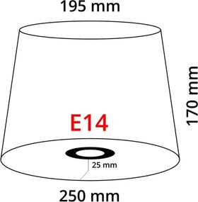 BRILAGI - Stolná lampa CERIA 1xE14/40W/230V priemer 25 cm medená/biela