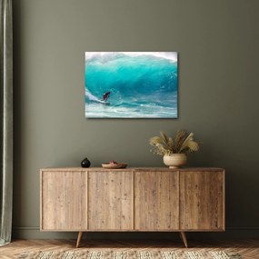 Obraz surferov vo vlnách (70x50 cm)