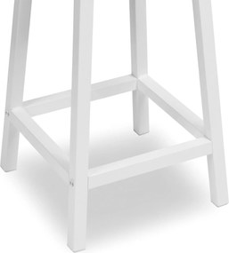 Barová židle Flint bílá/dub přírodní