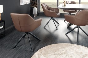 Papillon v hnedom odtieni otočná stolička