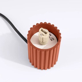 Oranžová stolová lampa so skleneným tienidlom (výška 19 cm) Orbital – Sollux