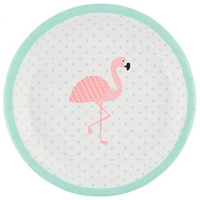 Sass & Belle Papierový tanier FLAMINGO SET/8ks