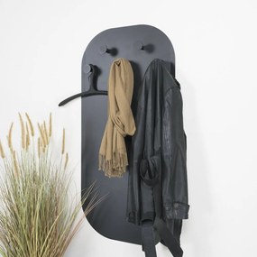Čierny kovový nástenný vešiak Espen – Spinder Design