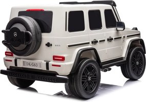LEAN CARS Mercedes G63 XXL White 4x4 Auto na batérie