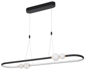 LED luster Celia 100 čierne s diaľkovým ovládaním
