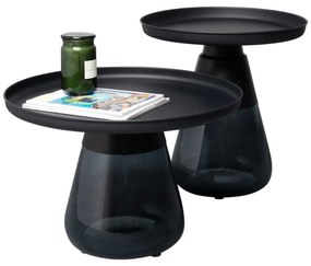 Bottiglia príručný stolík čierny Ø60 cm
