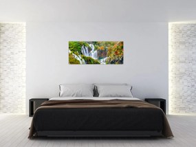 Obraz - Národný park Plitvické jazerá (120x50 cm)