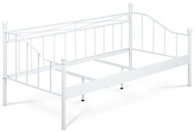 Autronic - posteľ jednolôžková 90x200, kovová konštrukcia, biely matný lak - BED-1905 WT