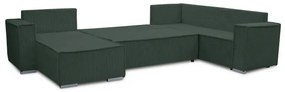 Univerzálna rohová rozkladacia sedacia súprava do U LONDON zelená