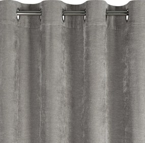 ZÁVES NA KRÚŽKOCH VANI 140X250 CM SIVÁ