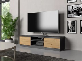 TV skrinka Musecalo 140 (antracit + dub artisan). Akcia -23%. Vlastná spoľahlivá doprava až k Vám domov. 1132504