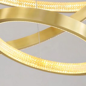 Toolight Toolight, LED stropné svietidlo 60cm, 55W, 3500lm + diaľkové ovládanie, APP1772-CP, zlatá matná, OSW-06351