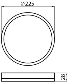 KANLUX KANLUX, AZPO stropné LED svietidlo, priemer 225mm, 11,8W, IP54, biela, 31500