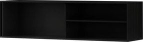 Závěsný TV stolek Meorati 150 cm černý/dub Artisan