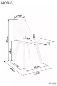 Jídelní židle Moris šedá/buk