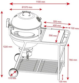 Avenberg Multifunkčný kotlový gril Venezia +elektrická grilovacia ihla + pec na pizzu