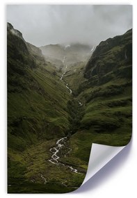 Gario Plagát Pohľad na hory v hmle Farba rámu: Bez rámu, Veľkosť: 30 x 45 cm