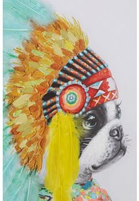 Headdress Dog obraz viacfarebný