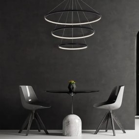 LED Luster na lanku LEA LED/60W/230V 4000K pr. 80 cm čierna