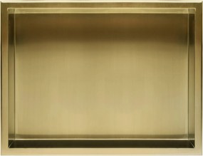 Rea Rea, oceľová kúpeľňová polička 45x30 cm, zlatá matná, REA-05607