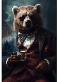 Obraz zvierací gangster medveď Varianta: 40x60