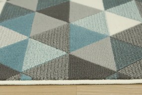 Behúň Luna 503430/95832 - modrý trohuholníky