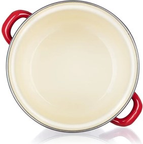 Smaltovaný hrniec s pokrievkou Red MILTON 2 l