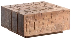furniture-nabytek.cz - Masívny konferenčný stolík Otara z mangového dreva, lakovaný, hnedý – 70×70×35 cm