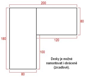 Výškovo nastaviteľný stôl OfficeTech Angle, 180 x 200 cm, čierna podnož, dub silverjack