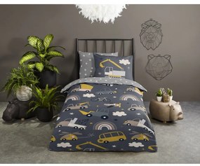 Sivé bavlnené detské obliečky na jednolôžko 140x200 cm Rush – Good Morning