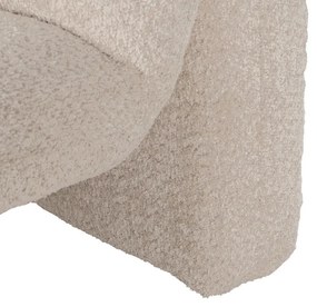 Béžové kreslo z textílie buklé – Ixia