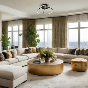 LED Prisadený luster DELTA LED/30W/230V čierna