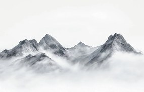 Fototapeta - Čiernobiele hory (147x102 cm)